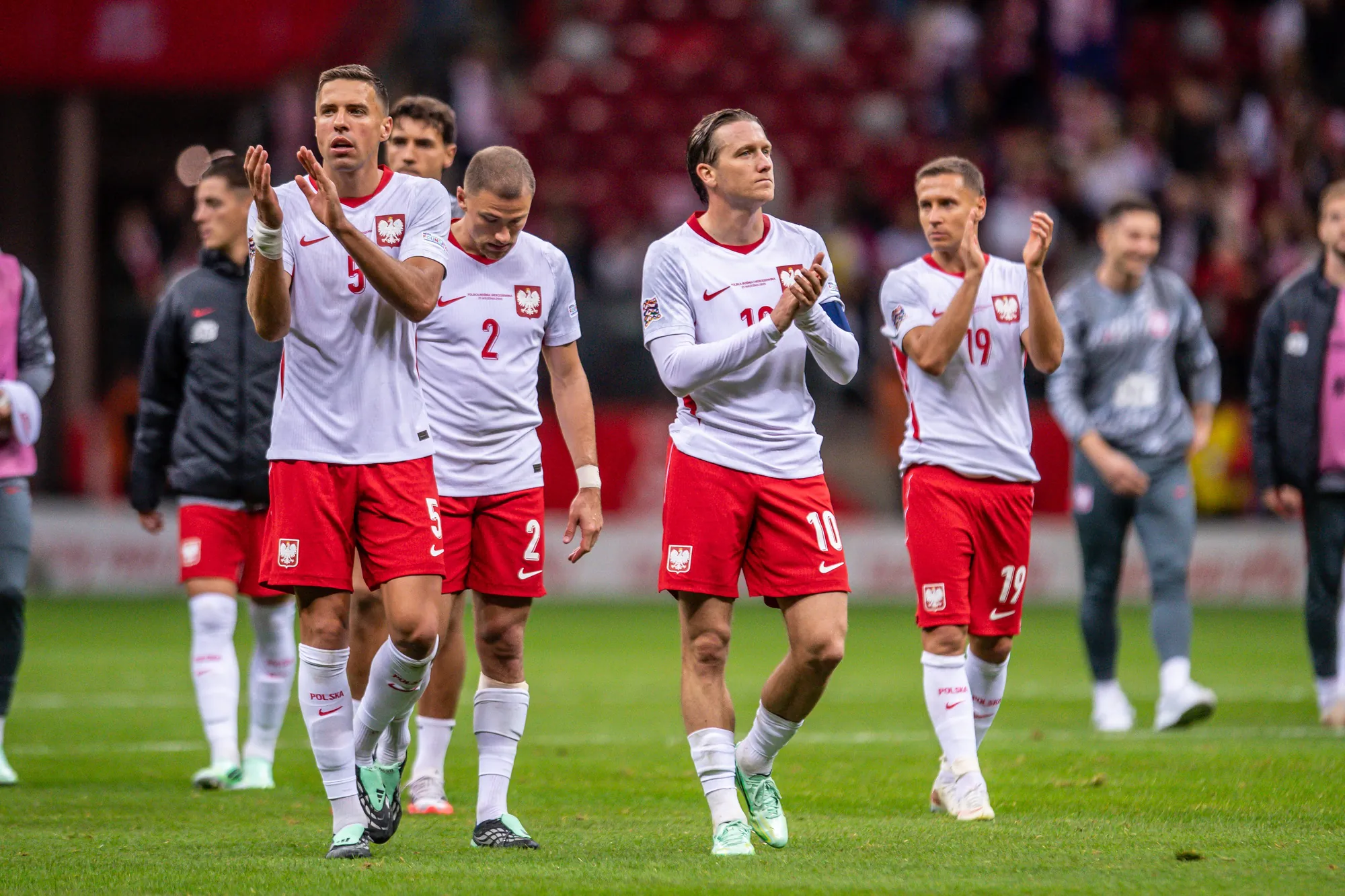 Reprezentanci Polski po meczu z Bośnią i Hercegowiną