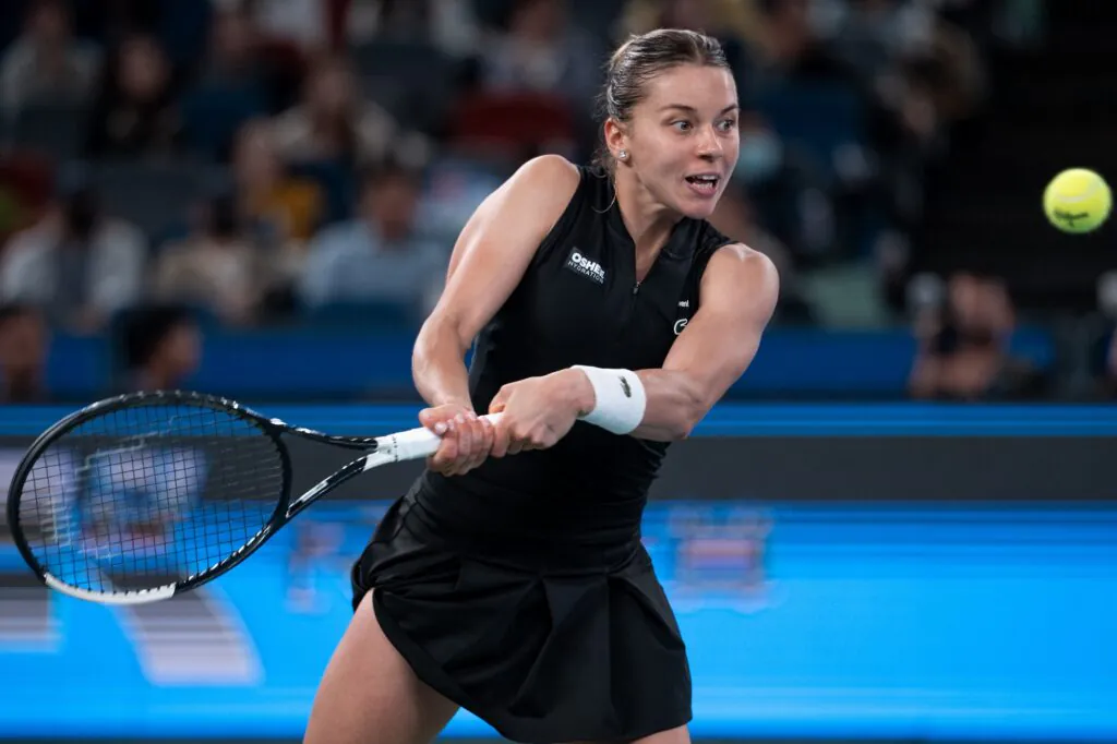 Maja Chwalińska w trakcie turnieju WTA 1000 w Pekinie