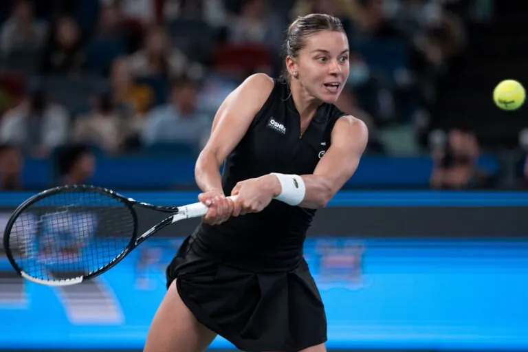 Maja Chwalińska w trakcie turnieju WTA 1000 w Pekinie