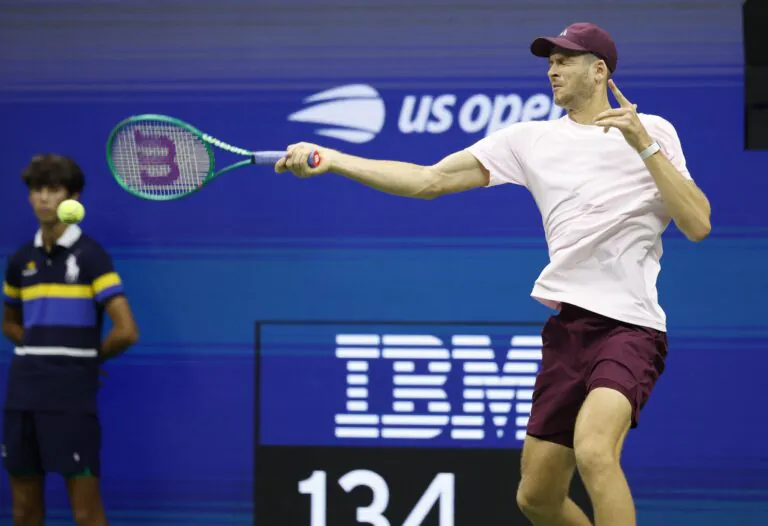 Hubert Hurkacz w trakcie US Open