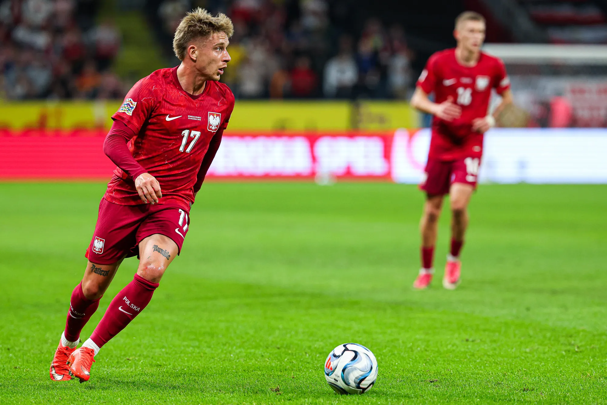 Michał Skóraś w barwach reprezentacji Polski
